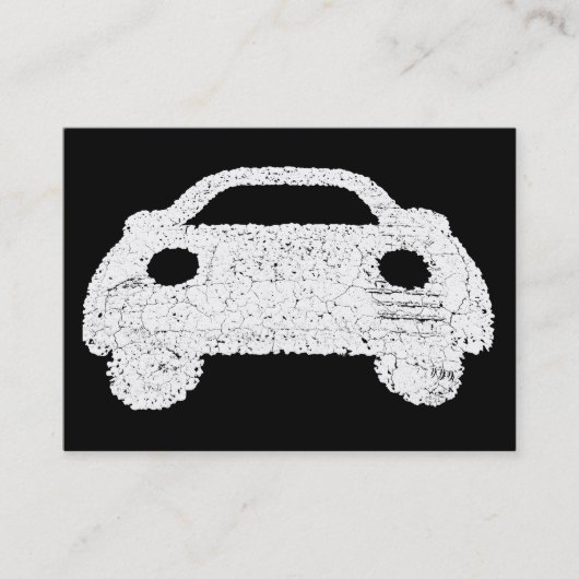 Carte De Visite Symbole de la voiture de route - Contraste élevé (Devant)