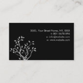 Carte De Visite Symbole de l'Arbre métallique de luxe (Dos)