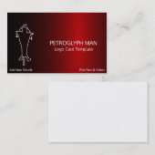 Carte De Visite Symbole de l'homme de Petroglyph (Devant / Derrière)