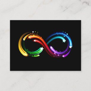 Carte De Visite Symbole de l'infini des comètes arc-en-ciel