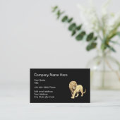 Carte De Visite Symbole de lion Design simple (Debout devant)