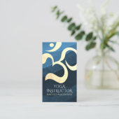 Carte De Visite Symbole de l'OM bleu et or de l'instructeur de méd (Debout devant)