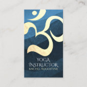 Carte De Visite Symbole de l'OM bleu et or de l'instructeur de méd (Devant)