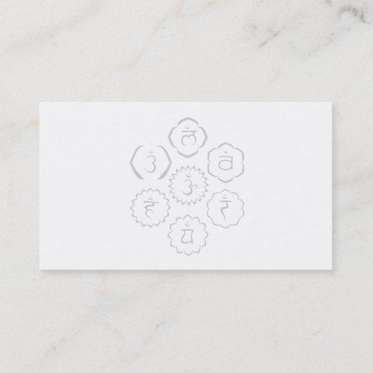 Carte De Visite Symbole de l'OM sur l'avant, 7 Chakras dans de (Dos)