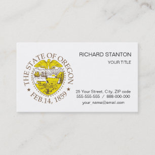 Carte De Visite Symbole de l'Oregon