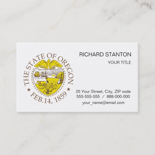 Carte De Visite Symbole de l'Oregon (Devant)