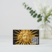 Carte De Visite Symbole de Louis XIV le Roi Soleil - Code QR (Debout devant)