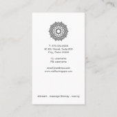 Carte De Visite Symbole de l'univers de Mandala rustique Earthy (Dos)