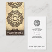 Carte De Visite Symbole de l'univers de Mandala rustique Earthy (Devant / Derrière)