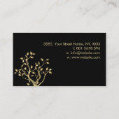 Carte De Visite Symbole de luxe Pastel Gold Tree (Dos)