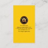 Carte De Visite SYMBOLE DE MATHÈSE JaUNE CLAIR BODMAS Math Tutor (Dos)