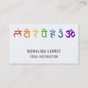 Carte De Visite Symbole de méditation de Chakra Instructeur de Yog