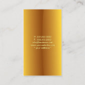 Carte De Visite Symbole de musique Musicien d'or moderne (Dos)