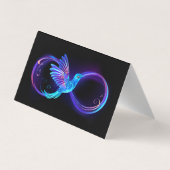 Carte De Visite Symbole de Neon Infinity par Glowing Hummingbird (Dos)