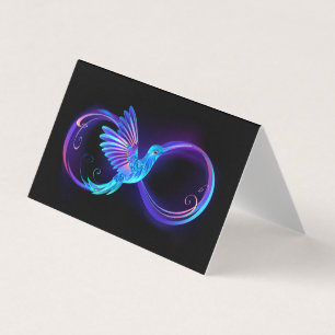 Carte De Visite Symbole de Neon Infinity par Glowing Hummingbird