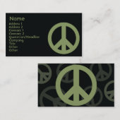 Carte De Visite Symbole de paix - affaires (Devant / Derrière)