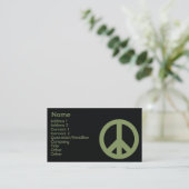 Carte De Visite Symbole de paix - affaires (Debout devant)