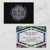 Carte De Visite Symbole de paix avec la paix, harmonie, équilibre (Devant / Derrière)