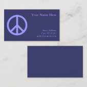 Carte De Visite Symbole de Paix Bleu (Devant / Derrière)