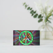 Carte De Visite SYMBOLE DE PAIX DE TRIPINE PsychÉLIQUE (Debout devant)