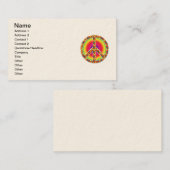Carte De Visite Symbole de paix floral (Devant / Derrière)