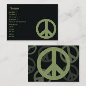 Carte De Visite Symbole de paix - potelé (Devant / Derrière)
