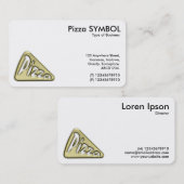 Carte De Visite Symbole de pizza d'or (Devant / Derrière)