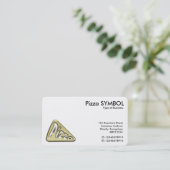 Carte De Visite Symbole de pizza d'or (Debout devant)