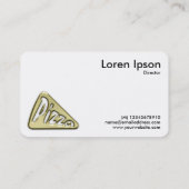 Carte De Visite Symbole de pizza d'or (Dos)