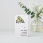 Carte De Visite Symbole de pizza d'or (Debout devant)
