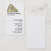 Carte De Visite Symbole de pizza d'or (Devant / Derrière)