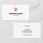 Carte De Visite Symbole de recherche de l'emplacement de la broche (Devant / Derrière)