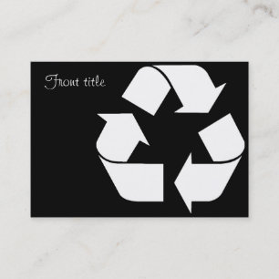 Carte De Visite Symbole de recyclage blanc