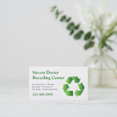 Carte De Visite Symbole de recyclage vert (Debout devant)