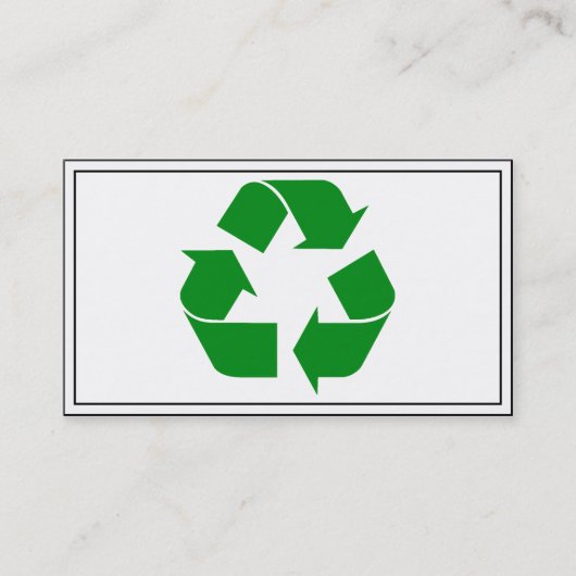 Carte De Visite Symbole de recyclage - Vert (Devant)