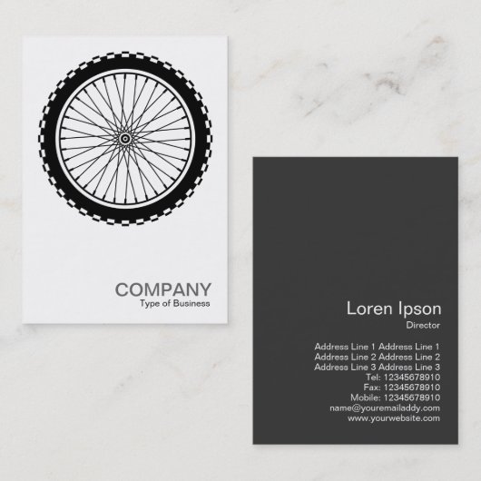 Carte De Visite Symbole de roue VTT (Devant / Derrière)