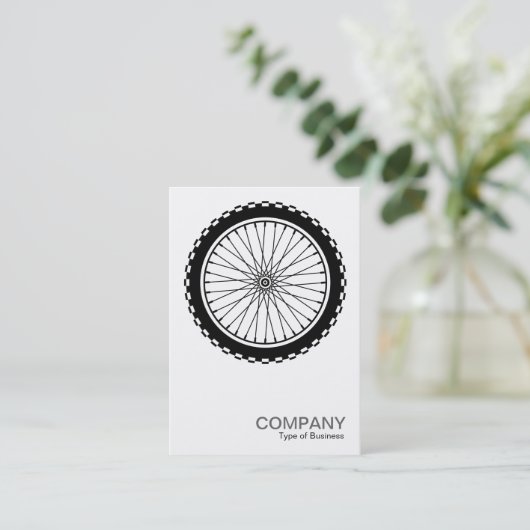 Carte De Visite Symbole de roue VTT (Debout devant)