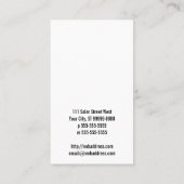 Carte De Visite Symbole de Sun (Dos)