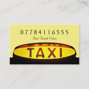 Carte De Visite Symbole de taxi jaune