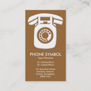 Carte De Visite Symbole de téléphone - Marron (996633)