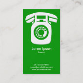 Carte De Visite Symbole de téléphone - vert (009900) (Dos)