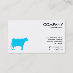 Carte De Visite Symbole de vache bleu ciel - blanc