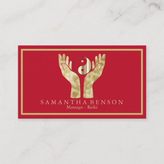 Carte De Visite Symbole de Yin Yang (Devant)