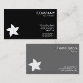 Carte De Visite Symbole d'étoile tournante - Noir (Devant / Derrière)