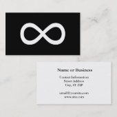 Carte De Visite Symbole d'infini blanc (Devant / Derrière)