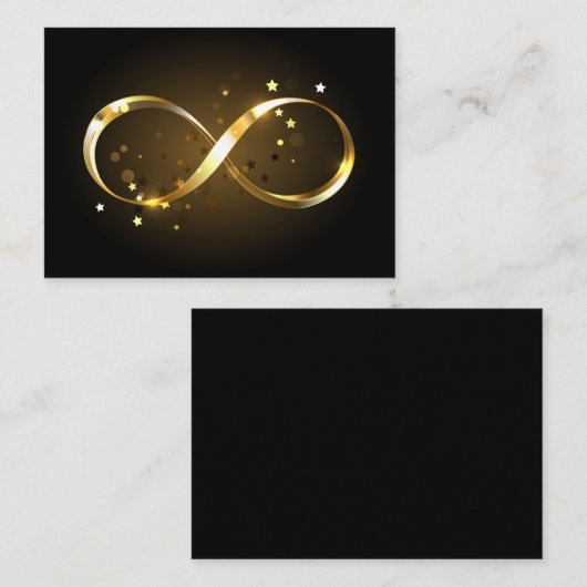 Carte De Visite Symbole d'infini doré (Devant / Derrière)