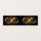 Carte De Visite Symbole d'infini doré (Extérieur déplié)