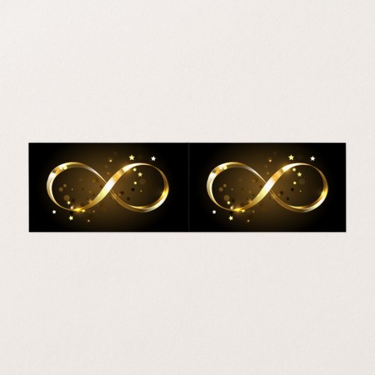 Carte De Visite Symbole d'infini doré (Extérieur déplié)