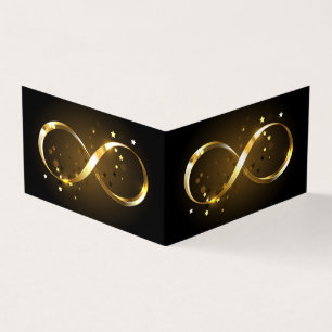 Carte De Visite Symbole d'infini doré