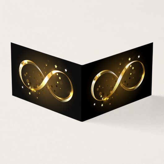 Carte De Visite Symbole d'infini doré (Extérieur)